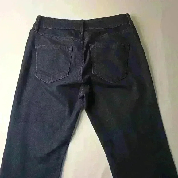 Ann Taylor Loft Brand Denim Jeans Size 27/4 Curvy Flare Low Rise Dark Wash - Picture 6 of 11